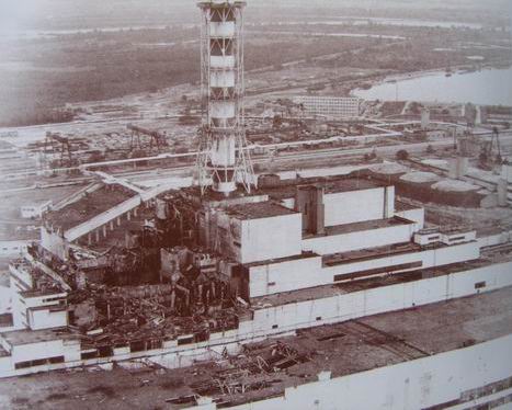 Чернобыльский реактор после аварии