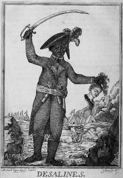 Жан-Жак Дессалин во время резни белого населения. Гравюра М. Йодибо, 1806 г.