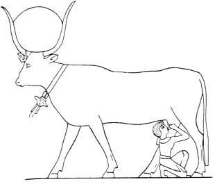 Фараон сосет молоко небесной коровы