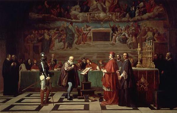 Ж-Н. Робер-Флери. Галилео Галилей перед Судом Инквизиции, 1847 г. Лувр, Париж, Франция