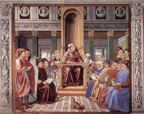 Святой Августин учит в Риме. Худ. Беноццо Гоццоли