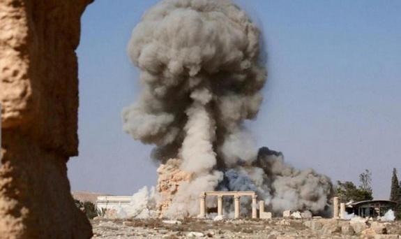 Уничтожение храма Баалшамина в Пальмире