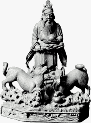 Инари-старец. Скульптура эпохи Эдо, хранится в музее Гиме