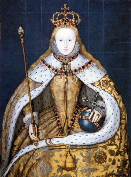 Елизавета I в коронационных одеждах, неизв. художник, ок. 1600 г. Национальная портретная галерея, Лондон, Великобритания