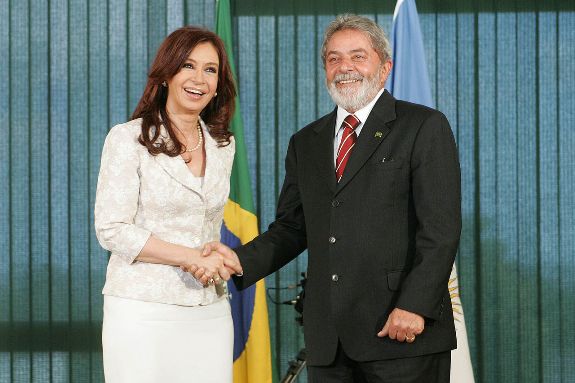 Лула и президент Аргентины Кристина Киршнер. Фото: 2007 г.