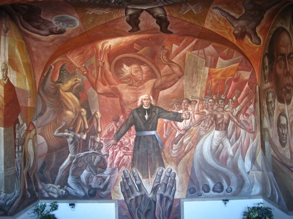 Фреска с изображением Мигеля Идальго-и-Костильи, Ороско, Дворец правительства, Гвадалахара, Мексика