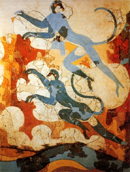 Синие обезьяны. Фреска эпохи бронзы с греческого острова Санторини