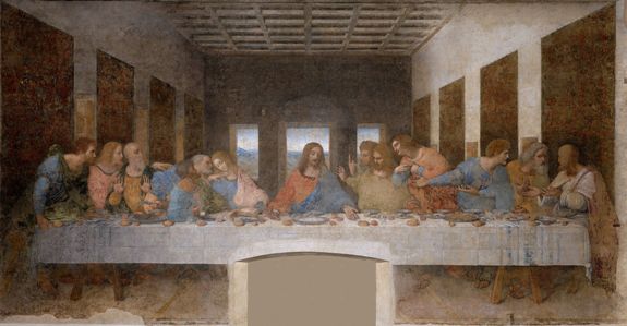 фреска Леонардо Тайная вечеря