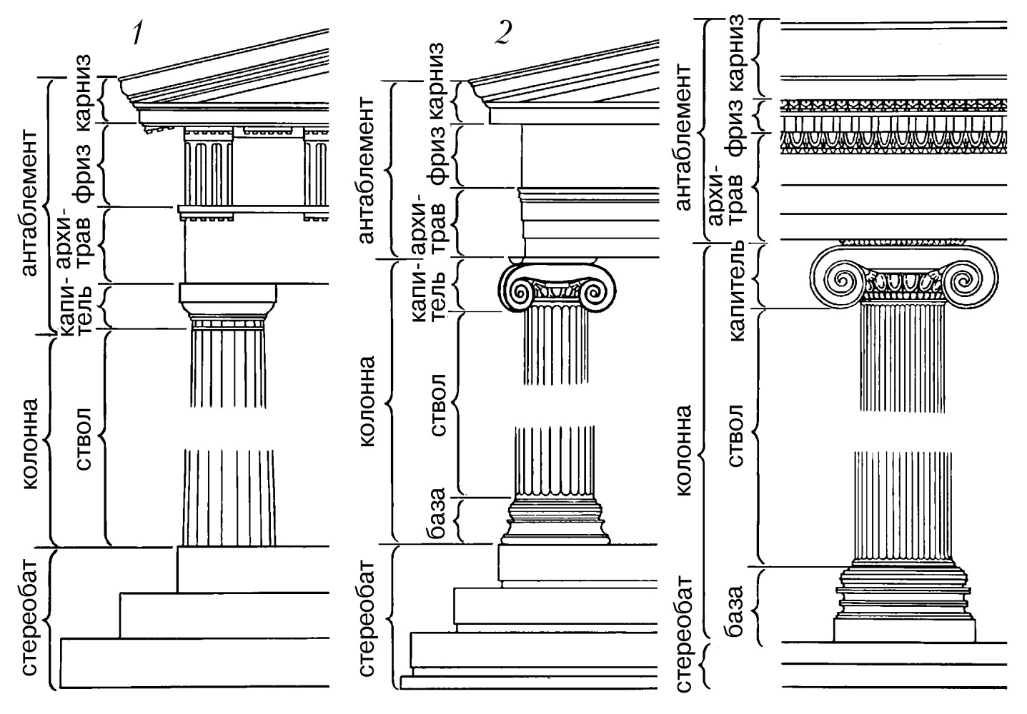 Ордерная система древней Греции дорический ордер