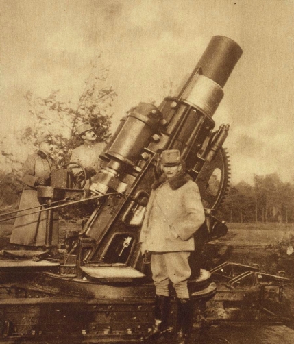 Австрийское 305 мм осадное орудие. Фото Первой мировой
