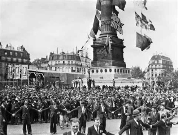 Демонстрация Народного фронта. Париж, 14 июля 1935 г.