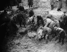 эксгумация тел погибших в Катыни