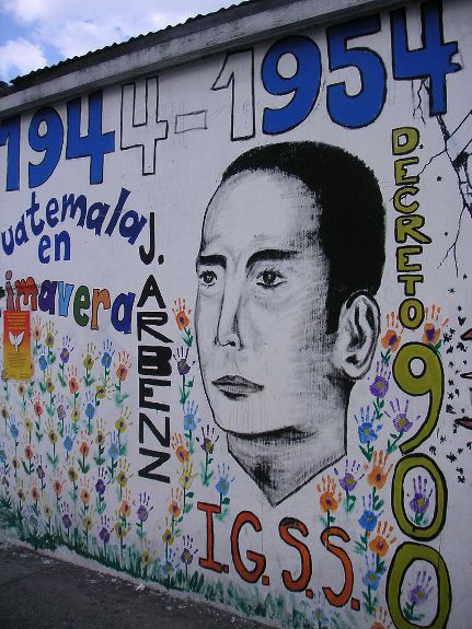 Фреска изображающая Х. Арбенса в память Гватемальской революции, Г. Гватемала, Гватемала