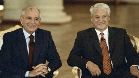 М. Горбачев и Б. Ельцин