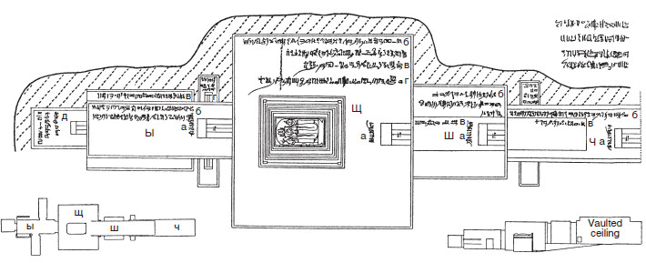 план гробницы египетского фараона Рамзеса IV 