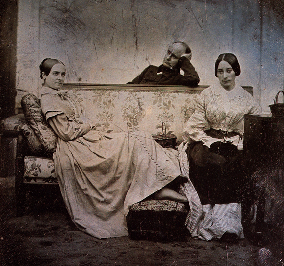 Неизвестный автор. Групповой портрет с г-жой Бертен. Дагеротип. Ок. 1845- 1850 гг. Национальная библиотека, Париж