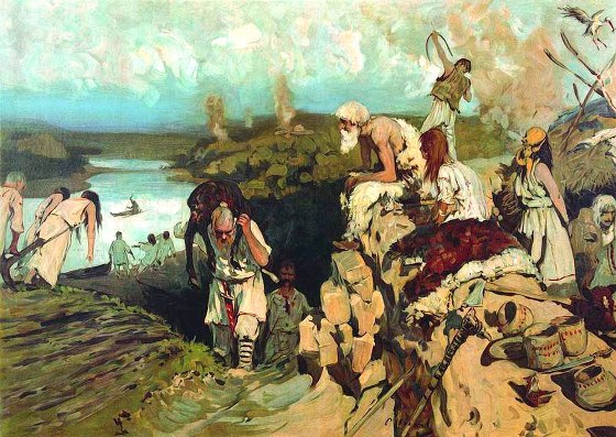 Житие восточных славян. Худ. С. В. Иванов, 1909 г.