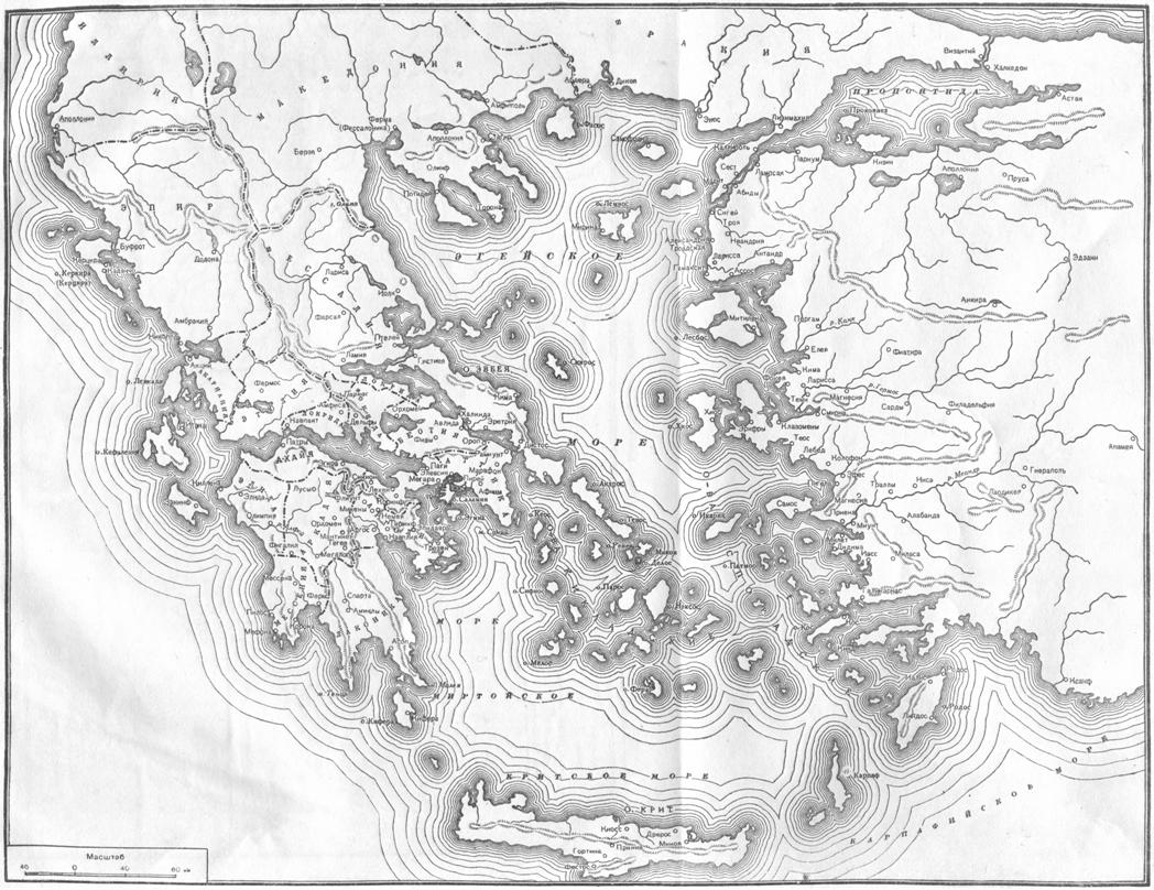 Карта I Материковая Греция