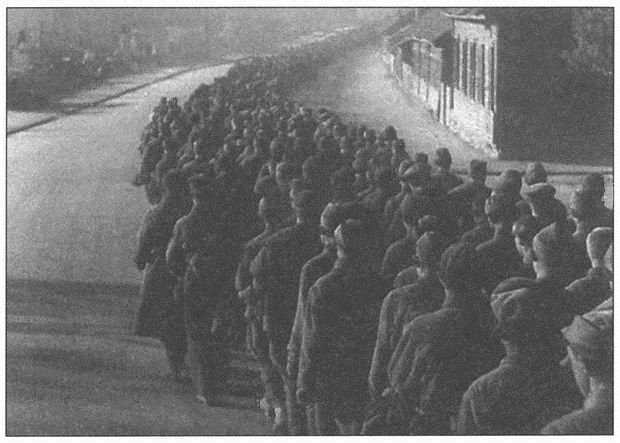 колонная советских пленных