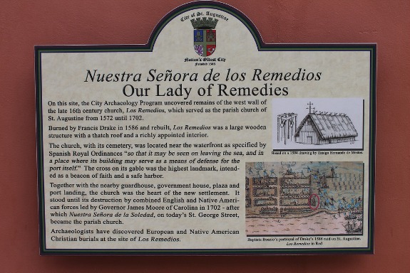 Мемориальная доска на месте, где ранее находилась Нуэстра Сеньора - де - лос - Ремедиос 