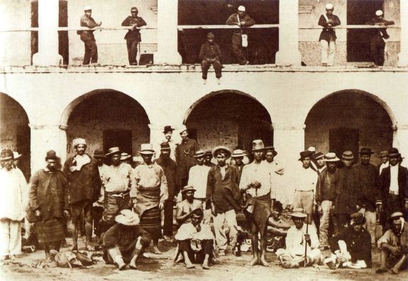 Парагвайские военнопленные. Фото: 1869 г.