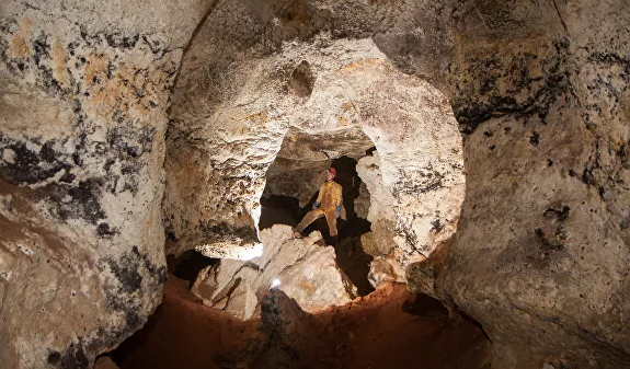 Пещера, найденная в районе поселка Зуя на месте строительства трассы "Таврида"