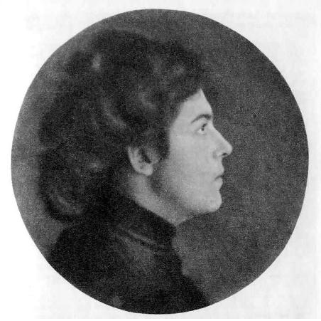 Н. Петров. Портрет в круге. Пигмент (1915)