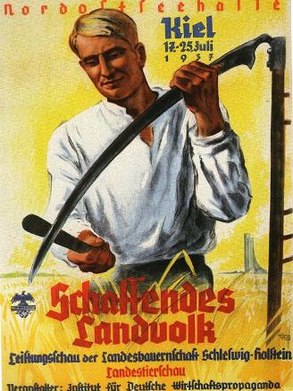 Плакат 1937 г. к сельскохозяйственной ярмарке в Киле 