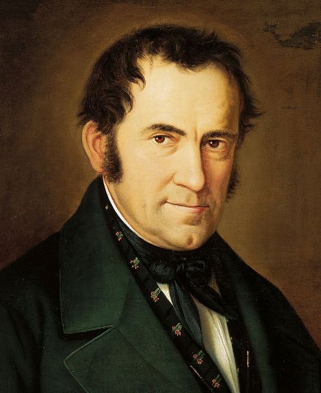 Портрет Ф. Грубера. Худ. Штиф, 1842 г. Музей "Тихой ночи", Халлайн, Австрия