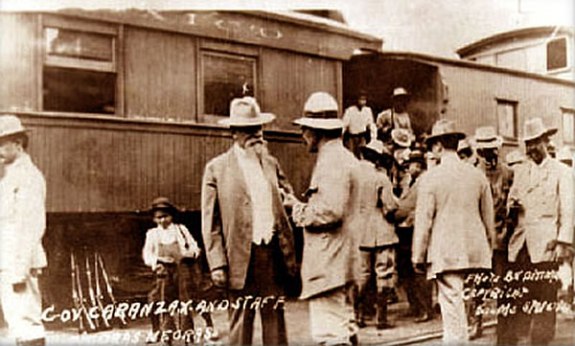Президент Карранса в Пьедрас Неграс, Коауила. Фото: 1915 г.