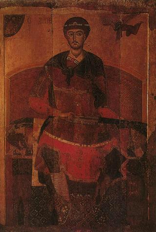 мозаичное изображение Дмитрия Солунского