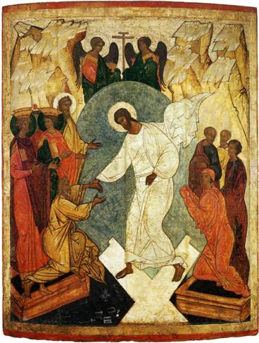 Воскресение Христово — Сошествие во ад. Начало XVI в. Музей икон, Реклингхаузен, Германия