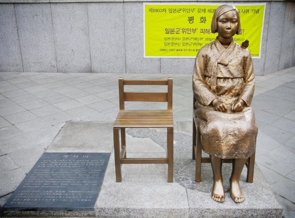 Статуя "женщины для утешения" в Сеуле
