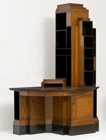 П. Т. Франкл. Письменный стол и книжный шкаф. 1928 г.