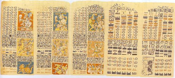 Страницы Дрезденского кодекса с таблицами фаз Венеры. Credit: Alexander von Humboldt/Wikimedia Commons