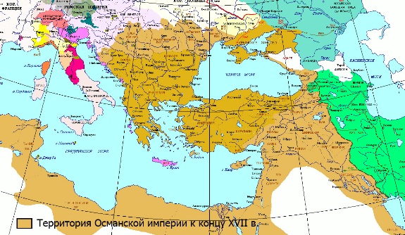 Османская империя, карта