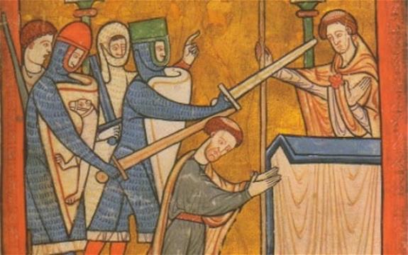 The murder of Thomas Becket in the Cathedral