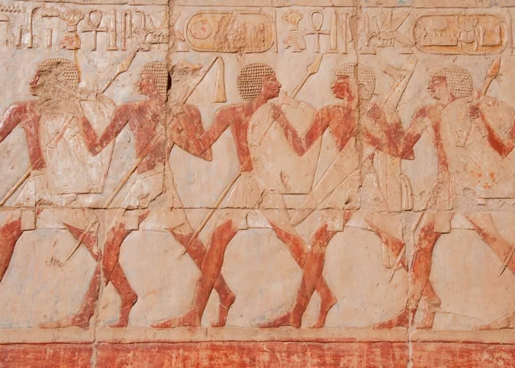 Торговый поход в Пунт. Рельеф в храме Дейр-эль-Бахри