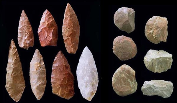 Древние каменные зубило и скребок. Стилбейская индустрия (прибл. 71,9-71 тыс. лет назад), ЮАР